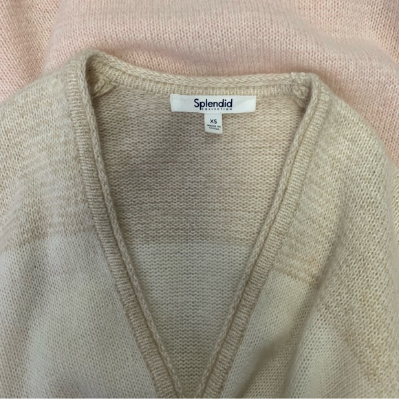 Splendid Collection Women’s Open Front Colorblock 100% Cashmere Cardigan - Picture 8 of 11